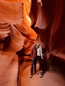 Hiking lower antelope canyon