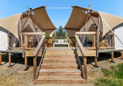Mount Washington Suite at Under Canvas White Mountains.