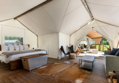 Mount Washington Suite at Under Canvas White Mountains.