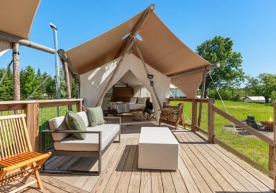 Mount Washington Suite at Under Canvas White Mountains.