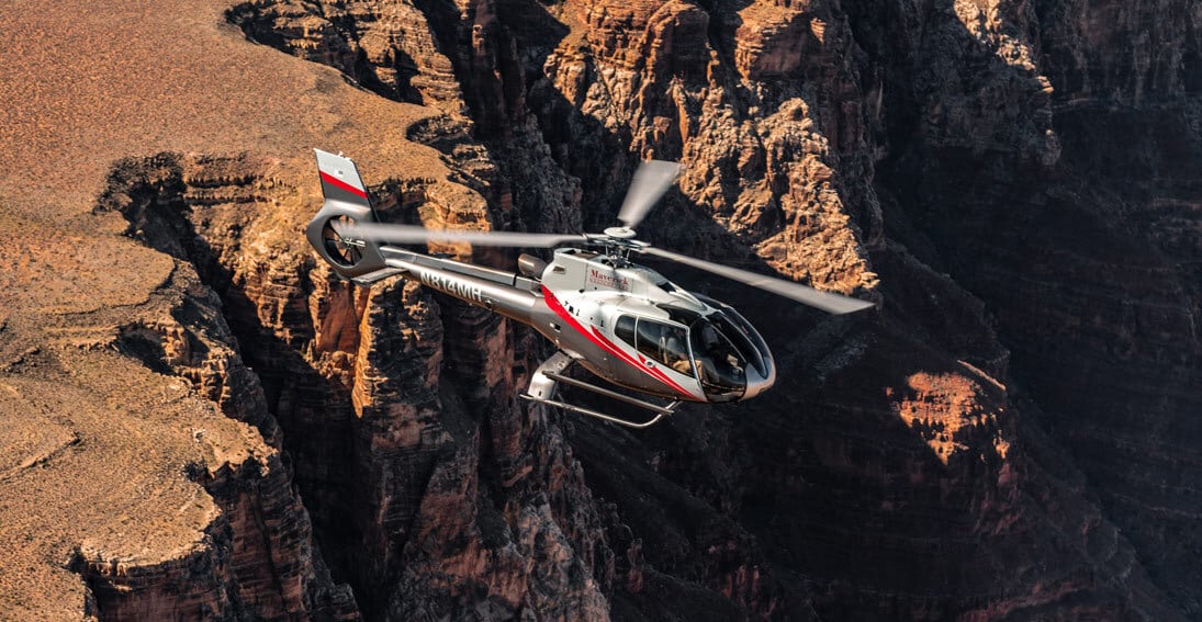 Helicopter over the Grand Canyon.