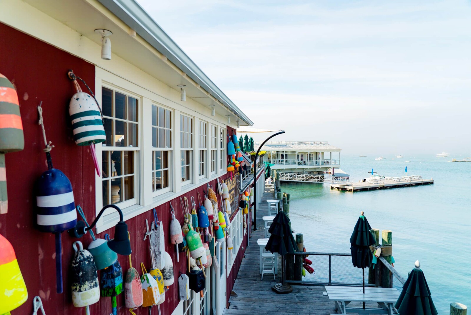 View of Bar Harbor Maine and the surrounding waters