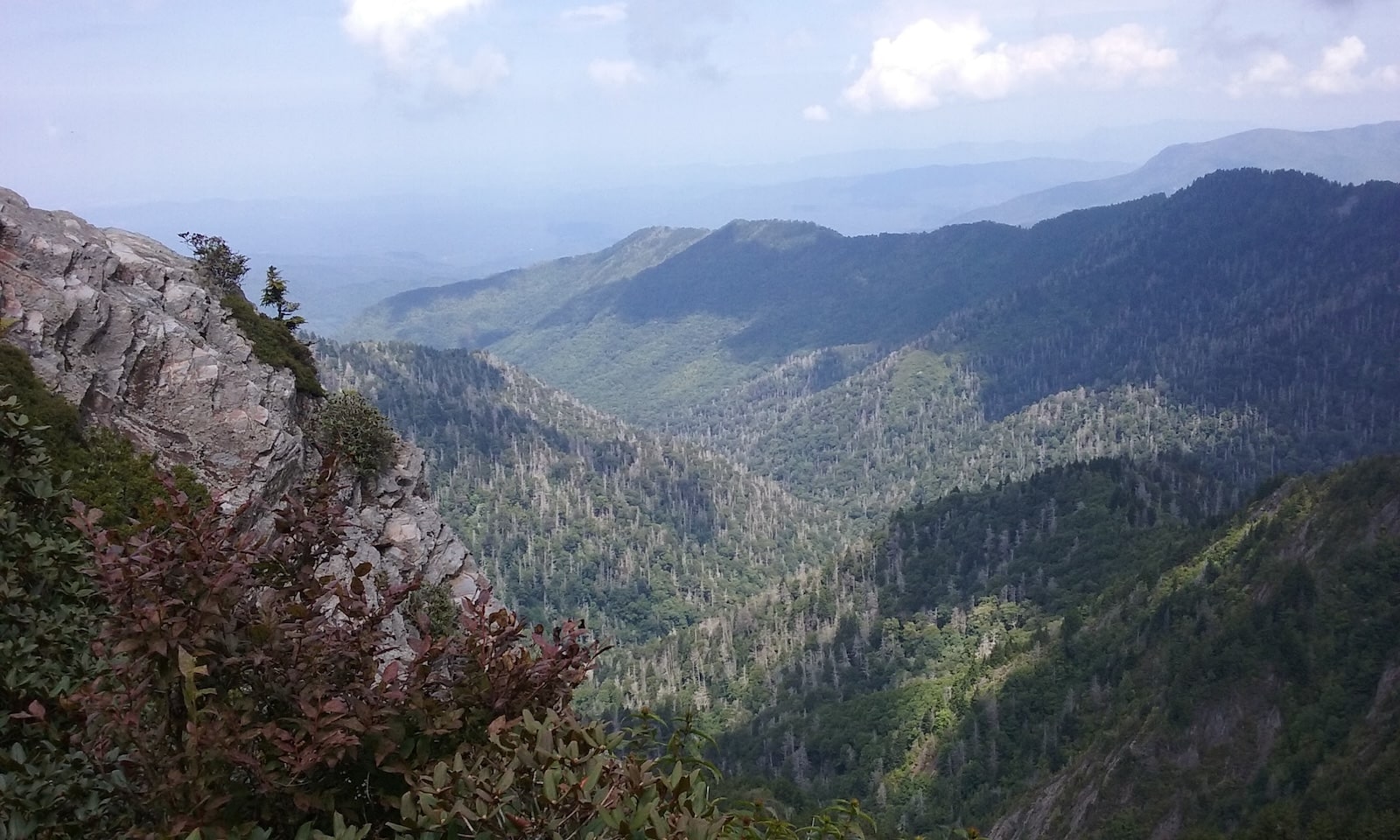 View of Charlies Bunion in Great Smoky Mountain National Park.