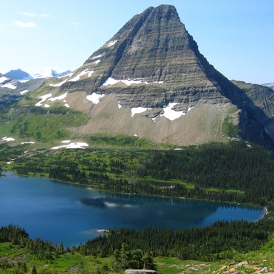 Glacier National park with mountain
