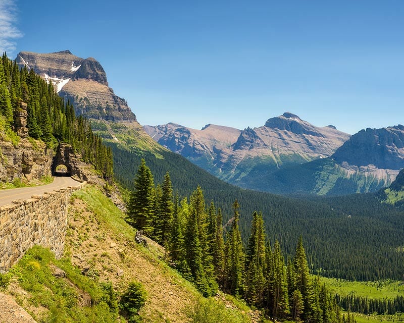 Going to the Sun road in Glacier National Park.