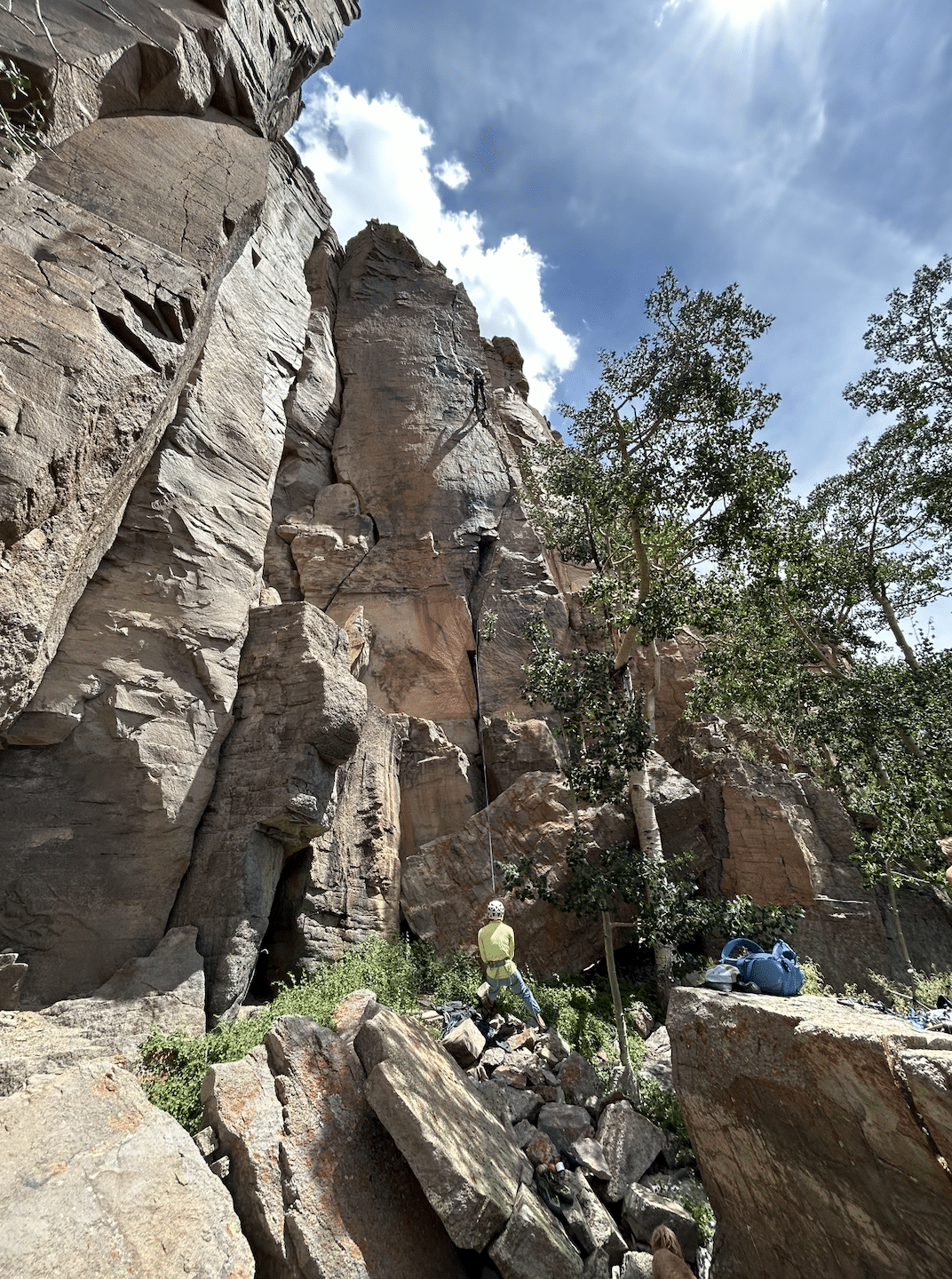 People rock climbing in Aquarius Plateau near Bryce Canyon National Park.