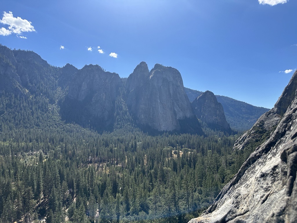 View of Yosemite Valley from above.