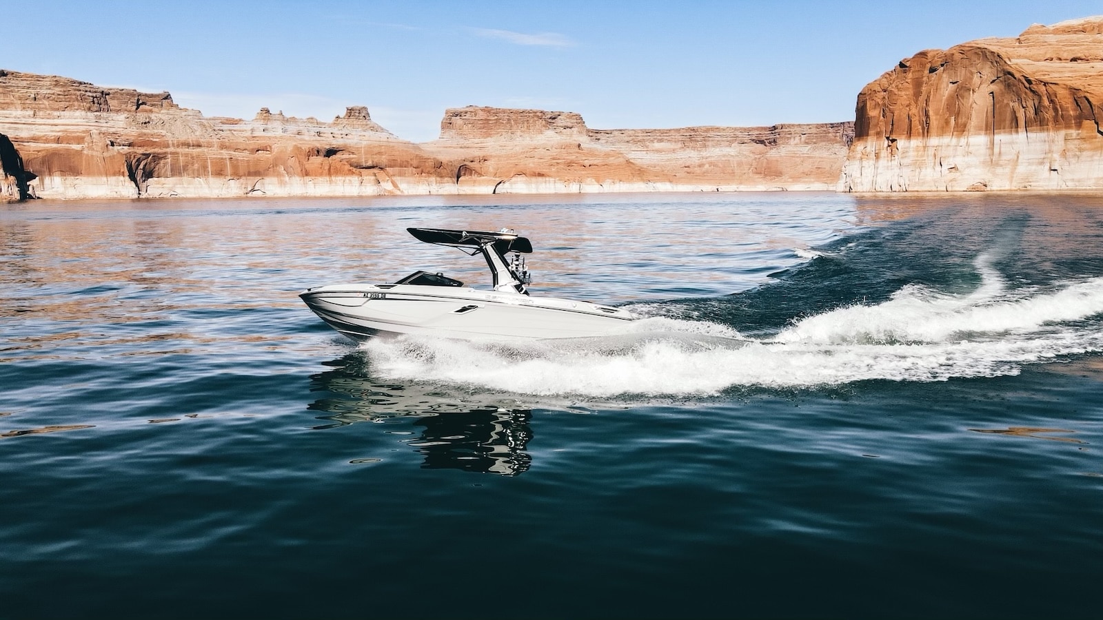 Boat on Lake Powell.