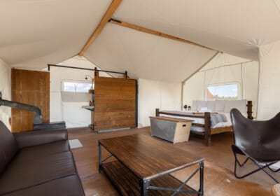 Suite tent at Under Canvas Santa Fe.