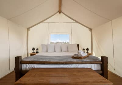 Suite tent at Under Canvas Santa Fe.
