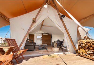 Suite tent at Under Canvas Santa Fe.