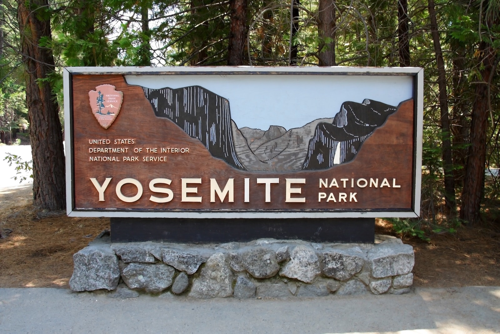 Yosemite National Park Entrance Sign