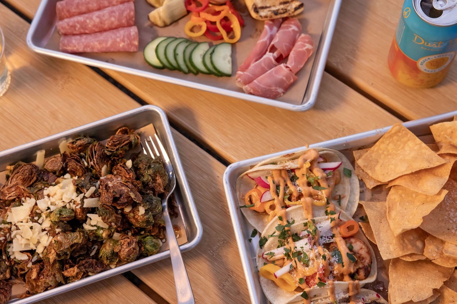 Dinner options at Under Canvas.