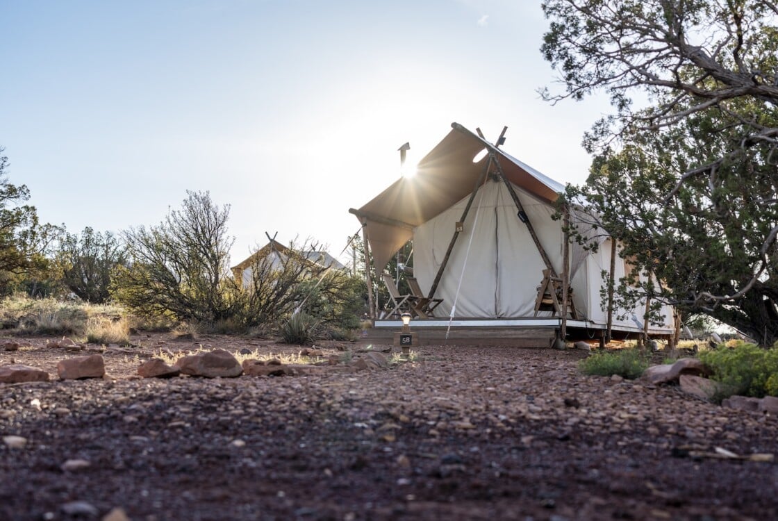 Tent at Under Canvas Santa Fe.