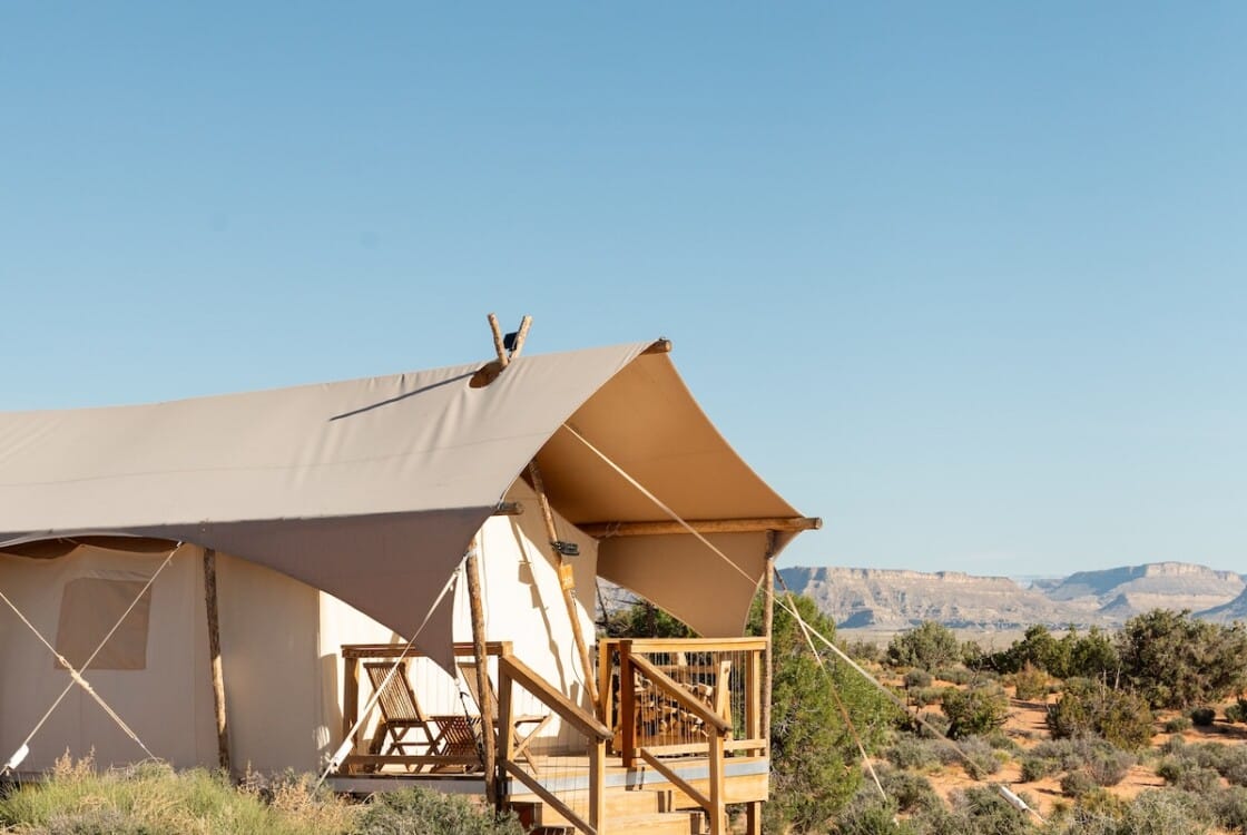 Tent at Under Canvas Santa Fe.